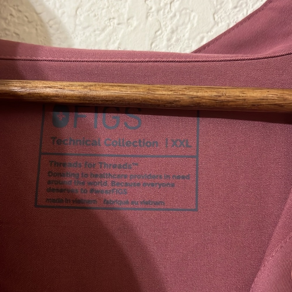 Figs | Rafaela Scrub Top in Mauve Women’s 2XL NEW - Picture 4 of 7